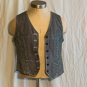 Denim striped vest (P/M)